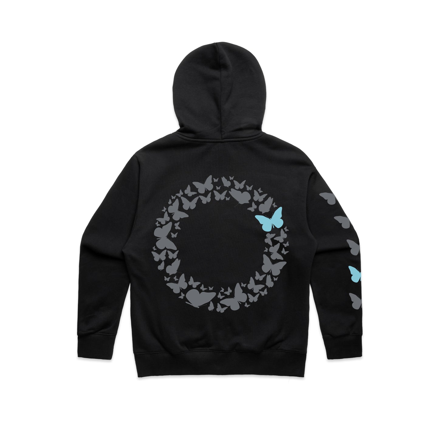 The Blue Butterfly Zip-Up Hoodie